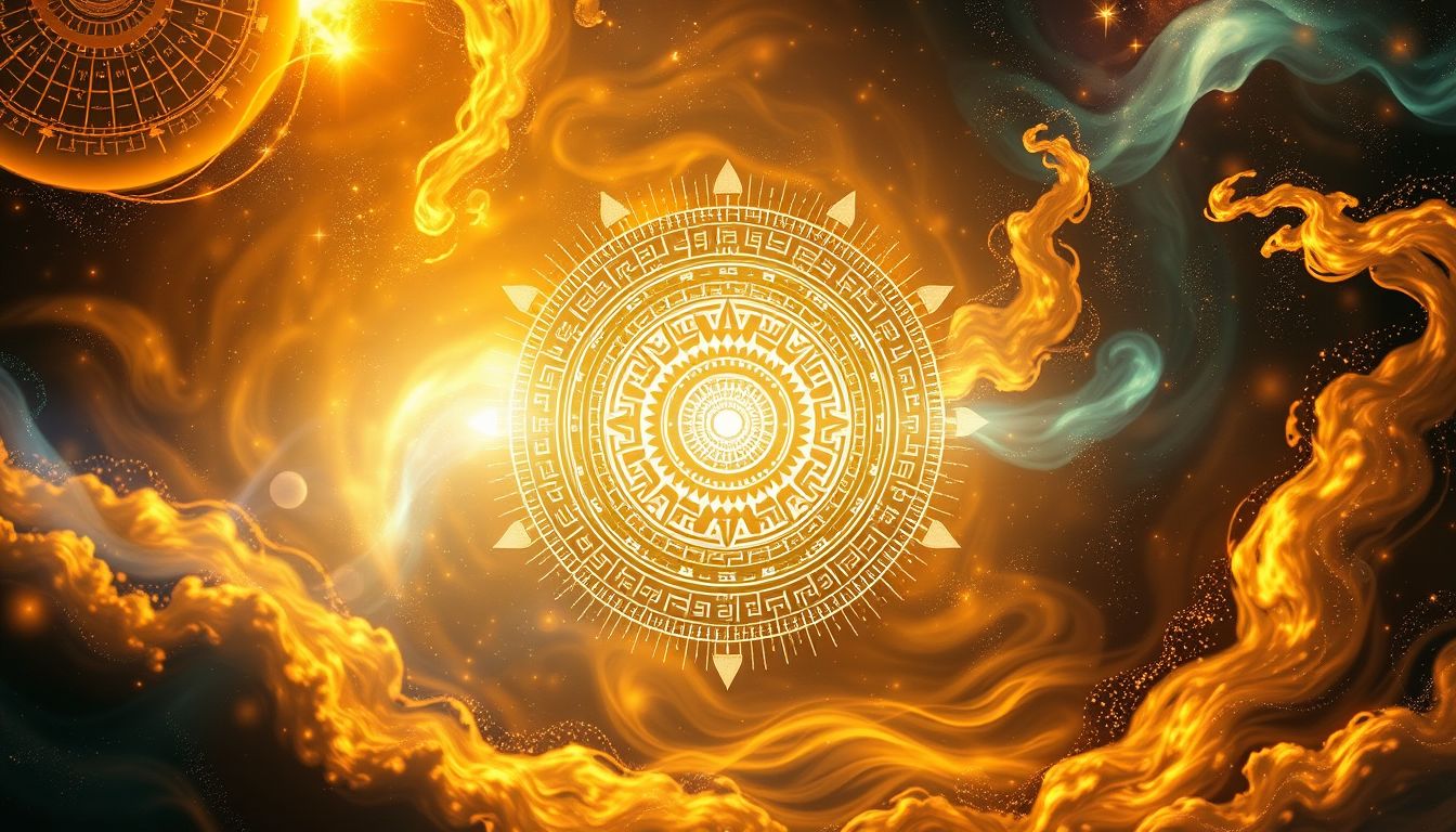 Der aztekische Kalender symbolisiert zyklische Zeit und Schicksal.