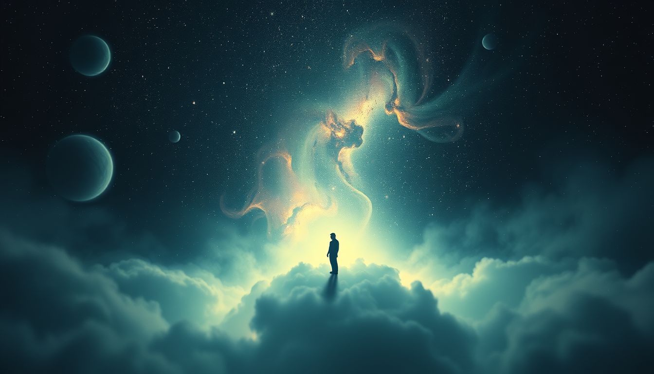 Im Dunkeln verloren sein symbolisiert oft innere Unsicherheit und Angst.