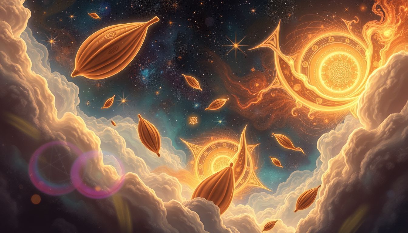 Traum 17 zeigt Kakao als Symbol für spirituelle Verbindung und Kraft.