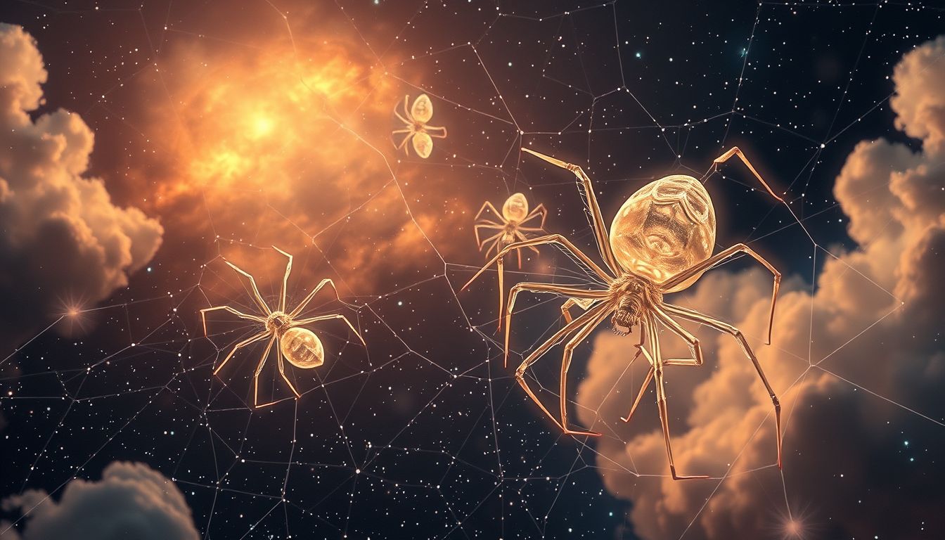 Spinnen im Traum symbolisieren oft verborgene Ängste und Kontrolle.