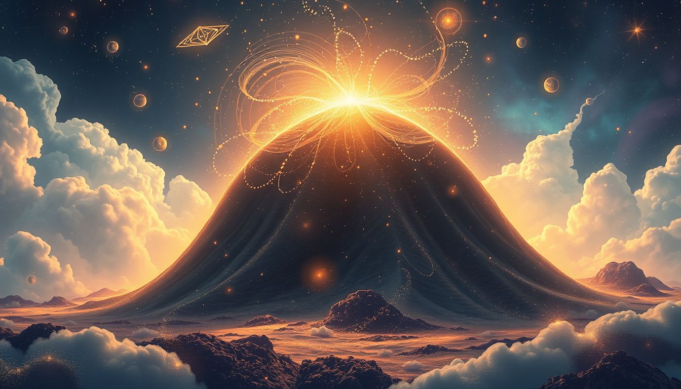 Ein explodierender Kompost symbolisiert plötzliche innere Reinigung und Wandel.