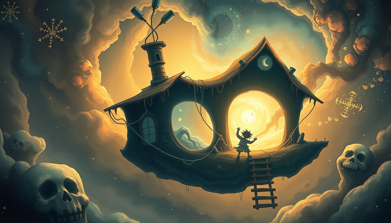 Ein Witzbold im Traumhaus symbolisiert unerwartete Veränderungen im Leben.