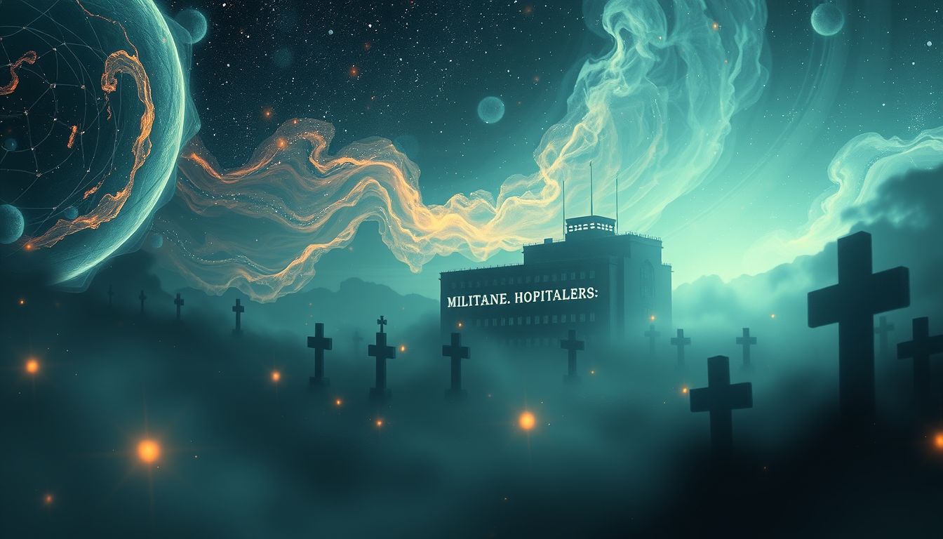 Ein Friedhof nahe Militärkrankenhaus symbolisiert Abschied und Erinnerung.