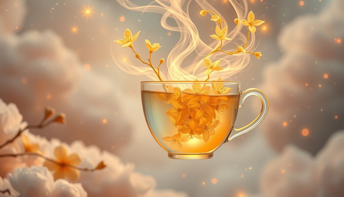 Traum 24: Geißblatt-Tee symbolisiert Harmonie und innere Heilung.
