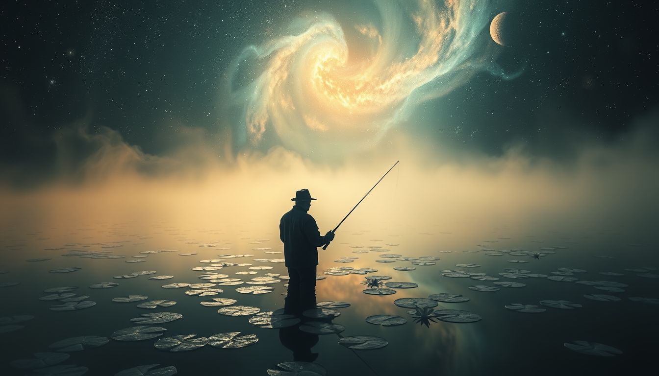 Im Moor angeln symbolisiert verborgene Chancen und innere Erkenntnis.