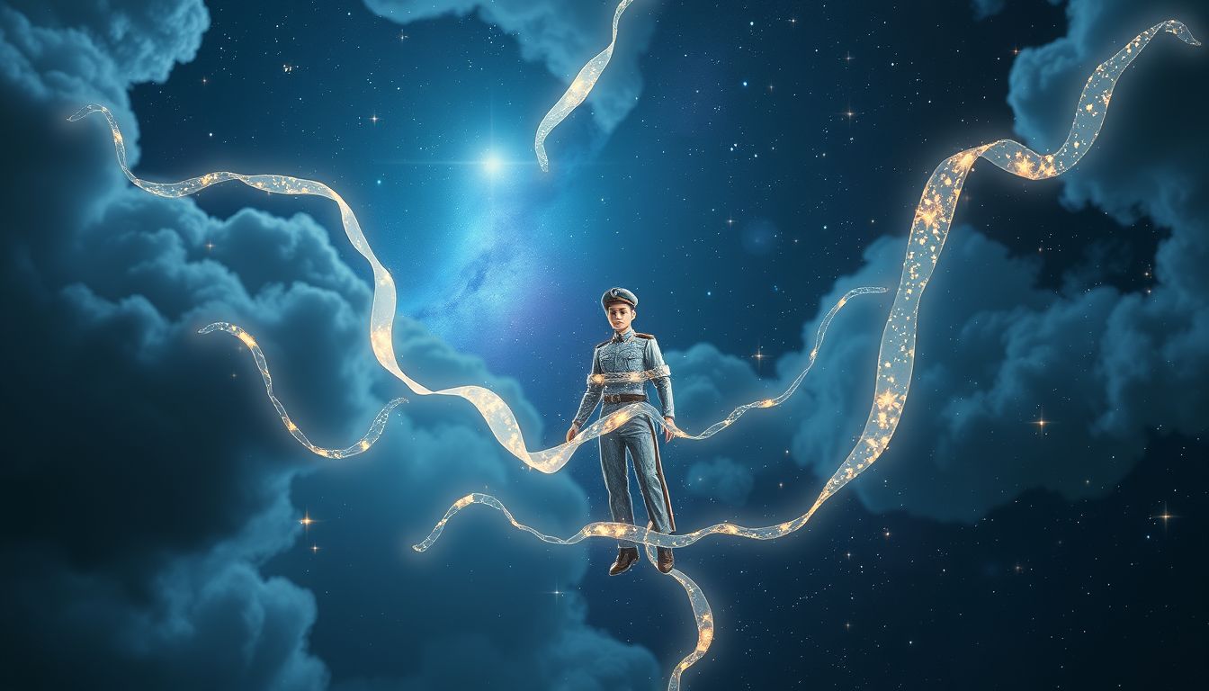 Ein gefangener Fahnenjunker symbolisiert innere Konflikte und Kontrollverlust.