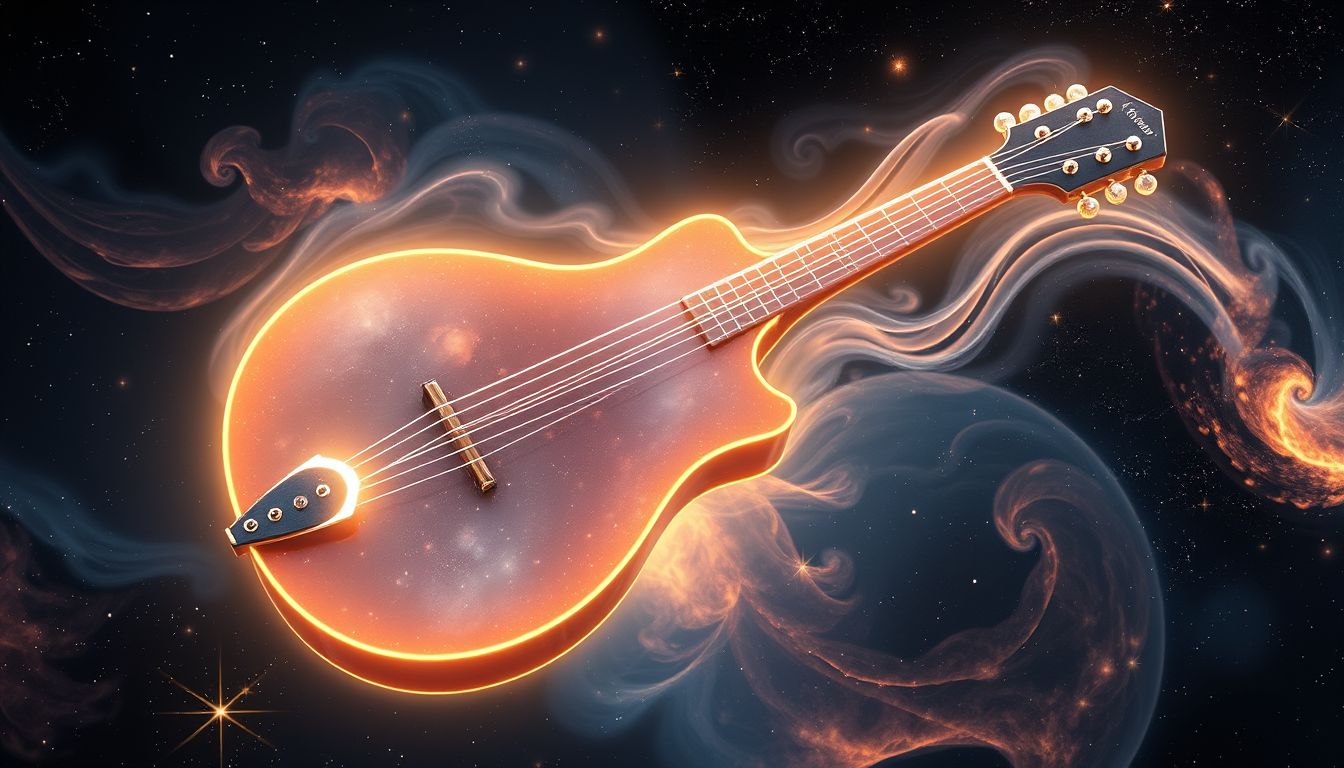 Eine sprechende Mandoline symbolisiert verborgene Botschaften im Traum.