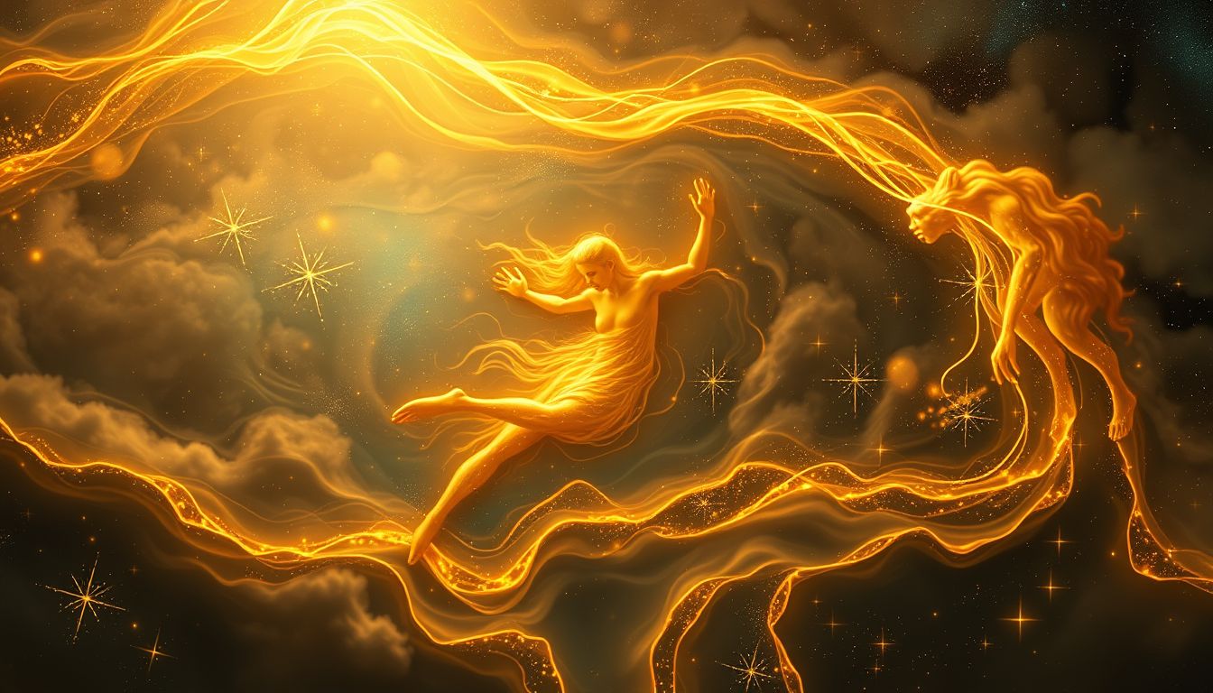 Im Traum symbolisiert Schwimmen im Goldfluss Reichtum und Transformation.