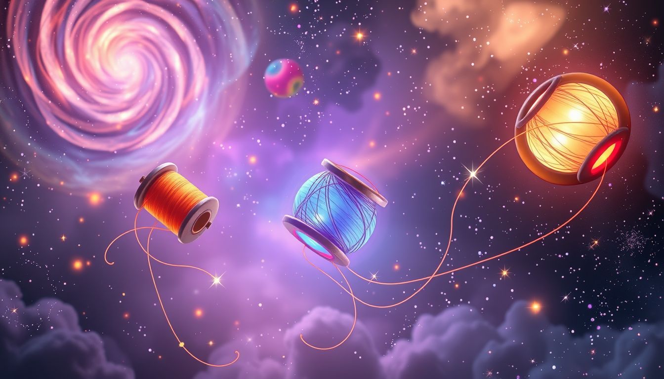 Bunte Spulen im Traum symbolisieren kreative Vielfalt und neue Ideen.