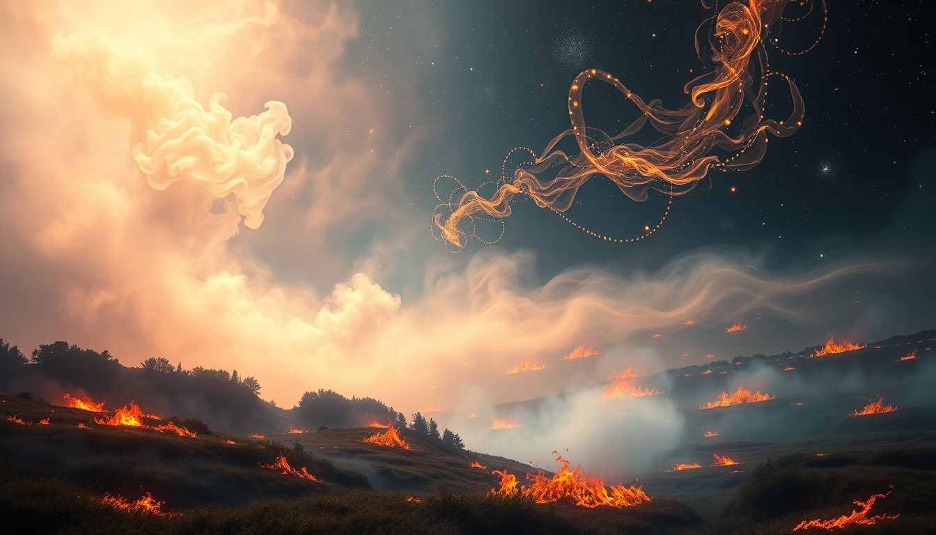 Ein Moorbrand im Traum symbolisiert zerstörerische innere Konflikte und Wandel.