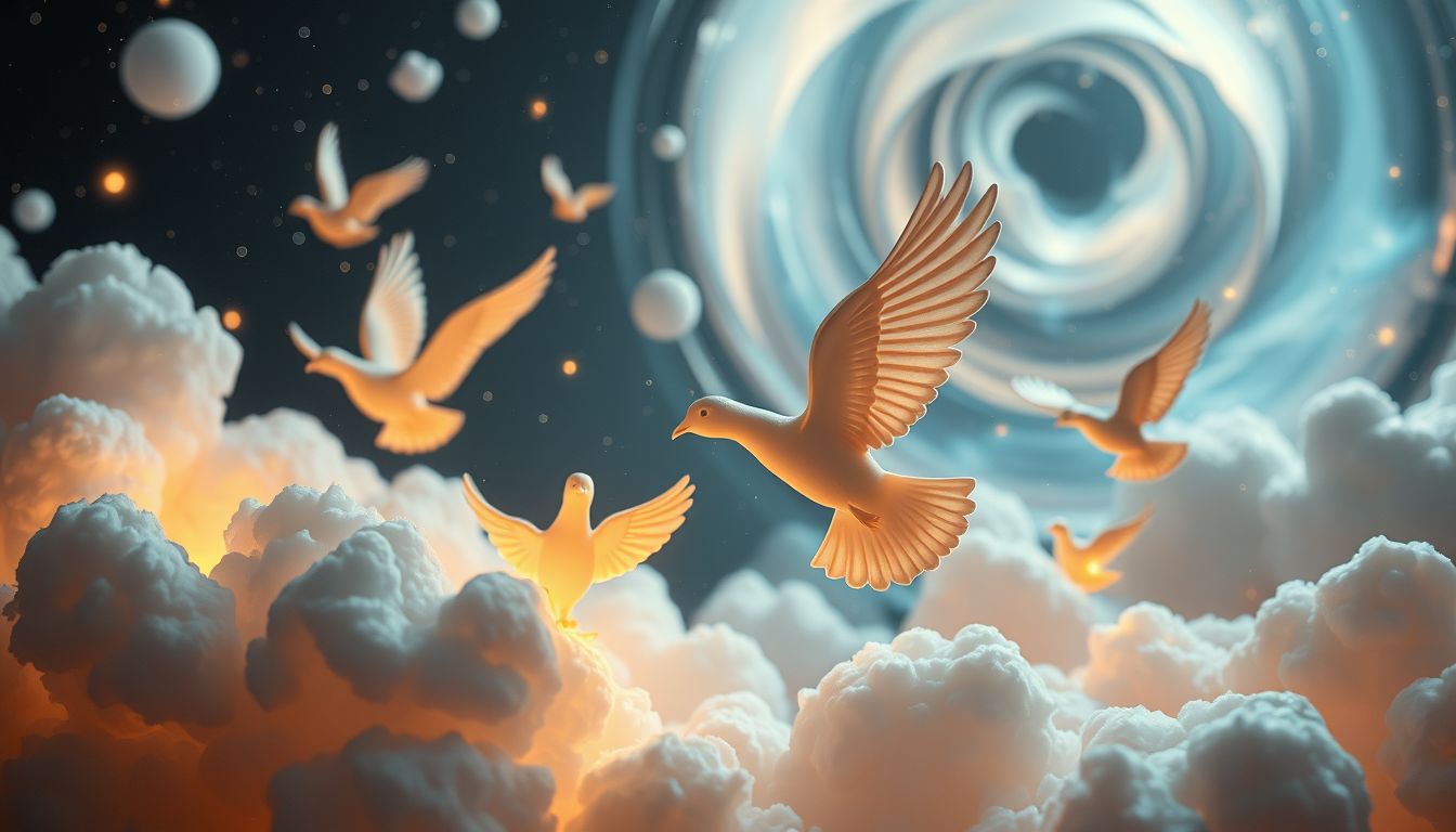 Unzerbrechliche Tontauben symbolisieren unbeirrbaren Lebensmut im Traum.