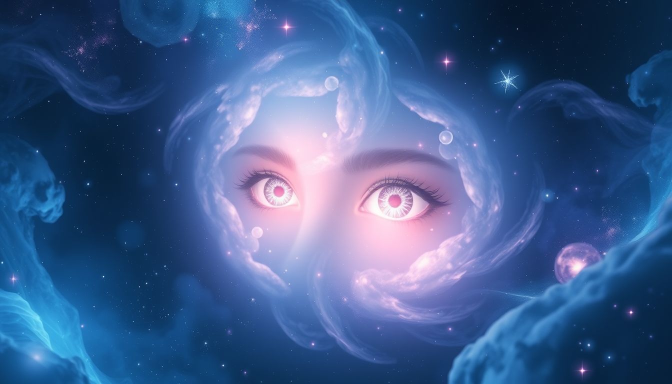 Brillante Augen symbolisieren im Traum Erkenntnis und innere Klarheit.