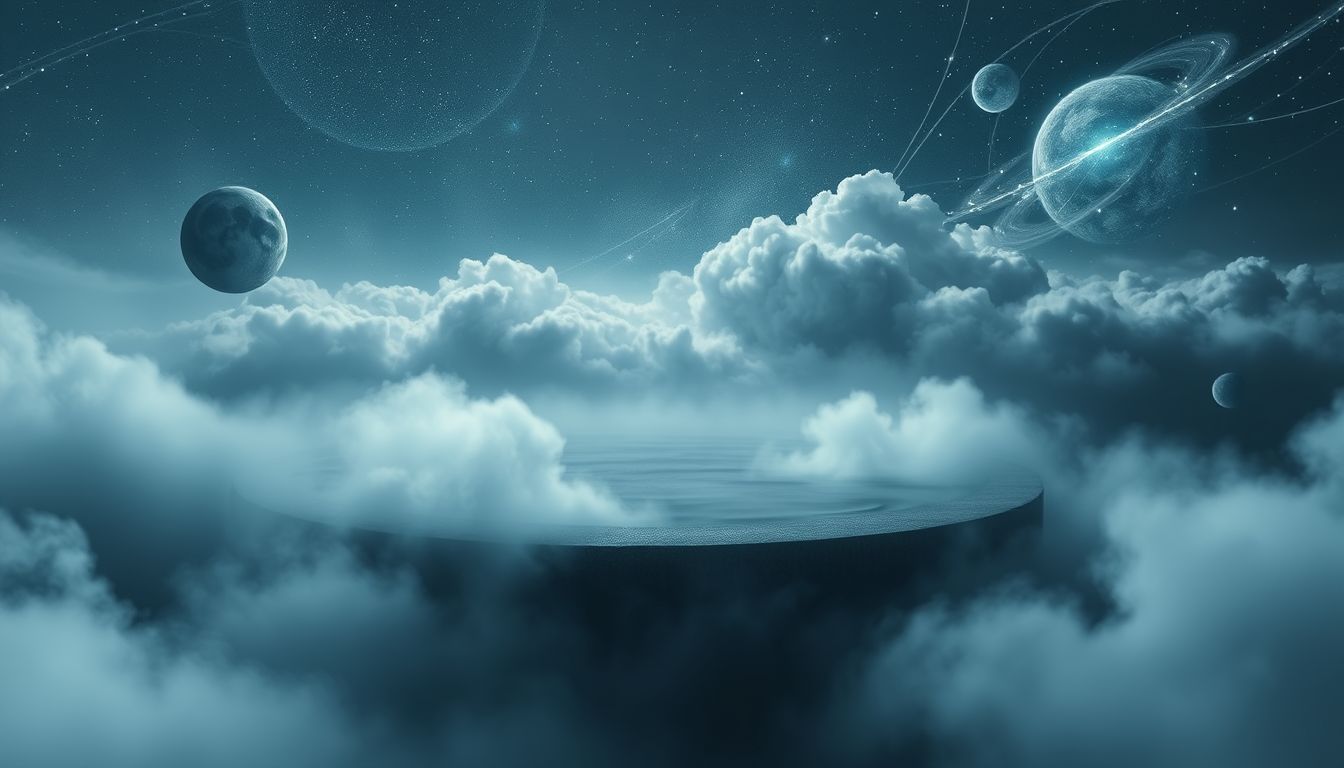 Ein trüber Stausee symbolisiert ungelöste emotionale Blockaden im Traum.