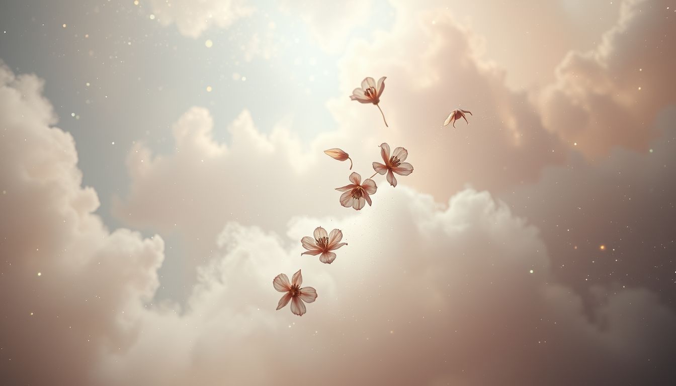 Verwelkte Blumen symbolisieren verlorene Chancen und ungelebte Gefühle.