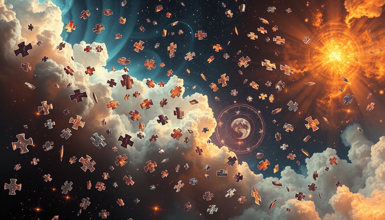 Zu viele Puzzleteile symbolisieren oft geistige Überforderung und Chaos.