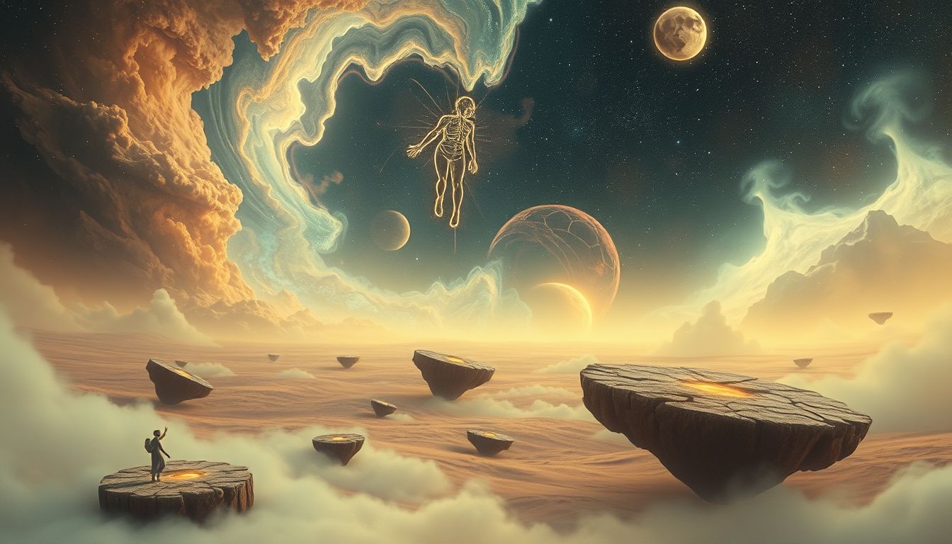 Im Ödland verloren sein symbolisiert innere Unsicherheit und Orientierungslosigkeit.