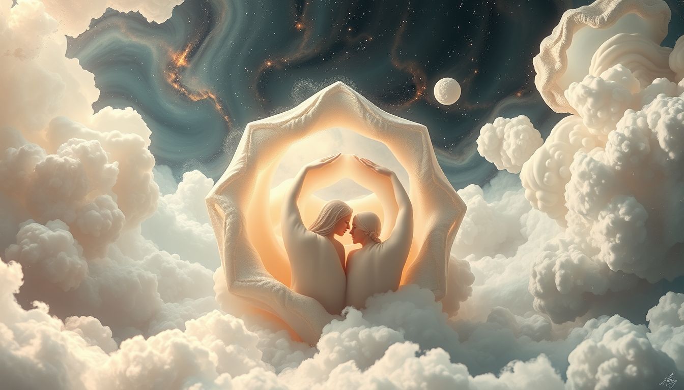 Im Lee Schutz suchen symbolisiert Zuflucht vor emotionalem Sturm.