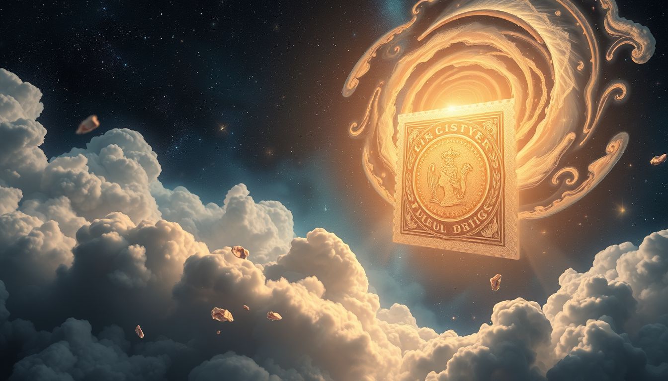 Der erste Briefmarkentraum symbolisiert seltene Chancen im Leben.