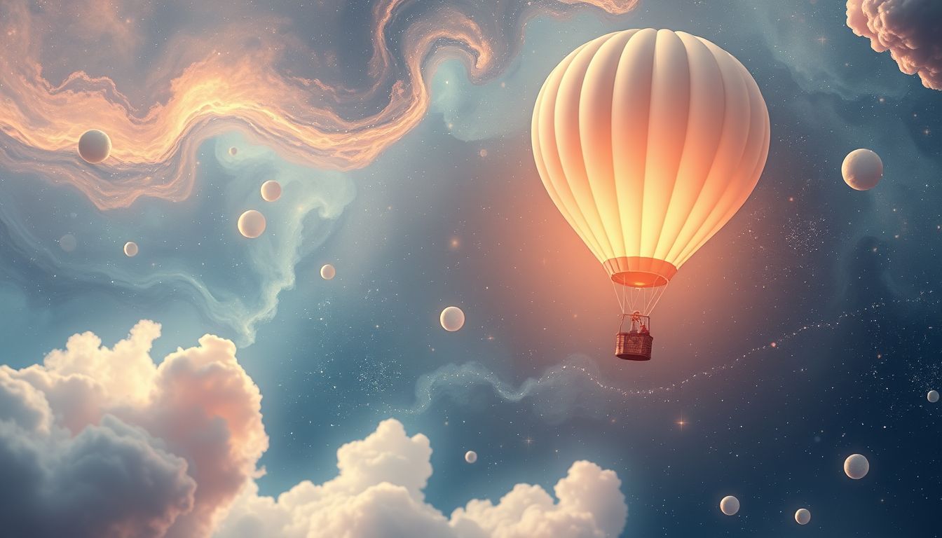 Der Heißluftballon symbolisiert Freiheit und neue Perspektiven im Traum.