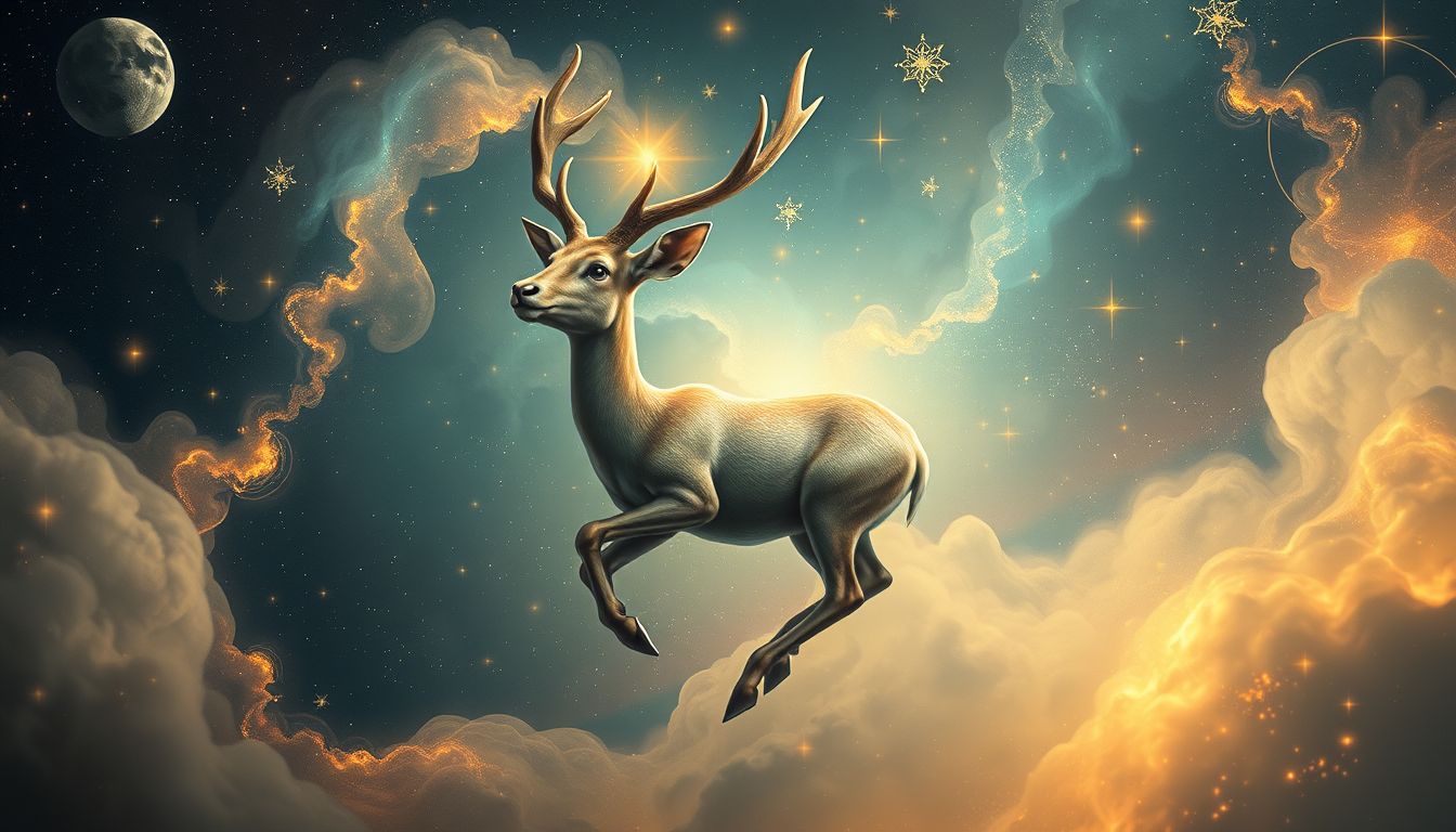 Eine sprechende Antilope symbolisiert innere Weisheit und Selbsterkenntnis.