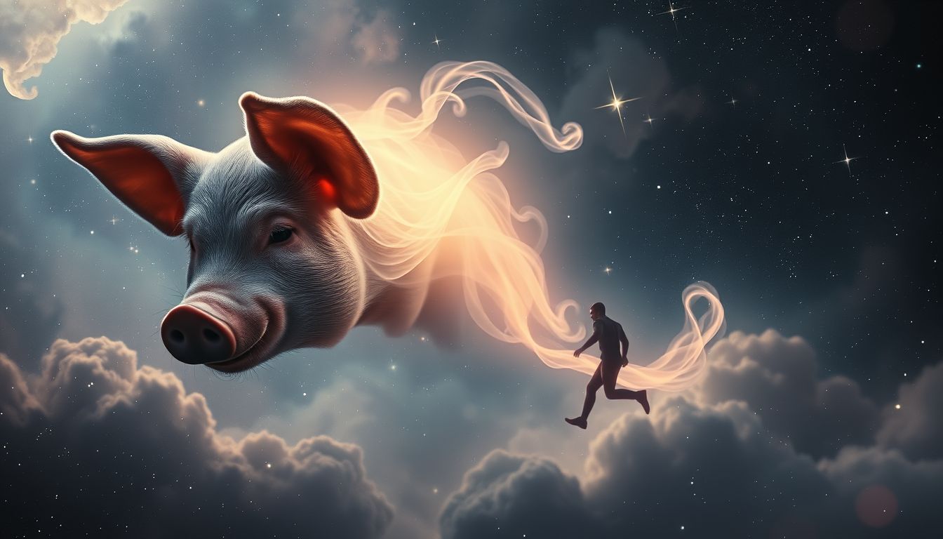 Im 15. Traum symbolisiert das Schweineohr ungelöste Konflikte und Sorgen.