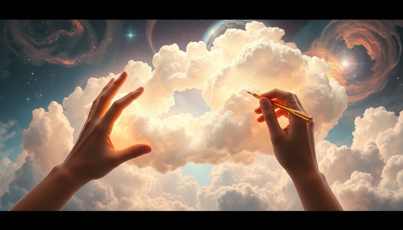 Beim Wolkenmalen offenbart das Unterbewusstsein kreative Sehnsüchte.