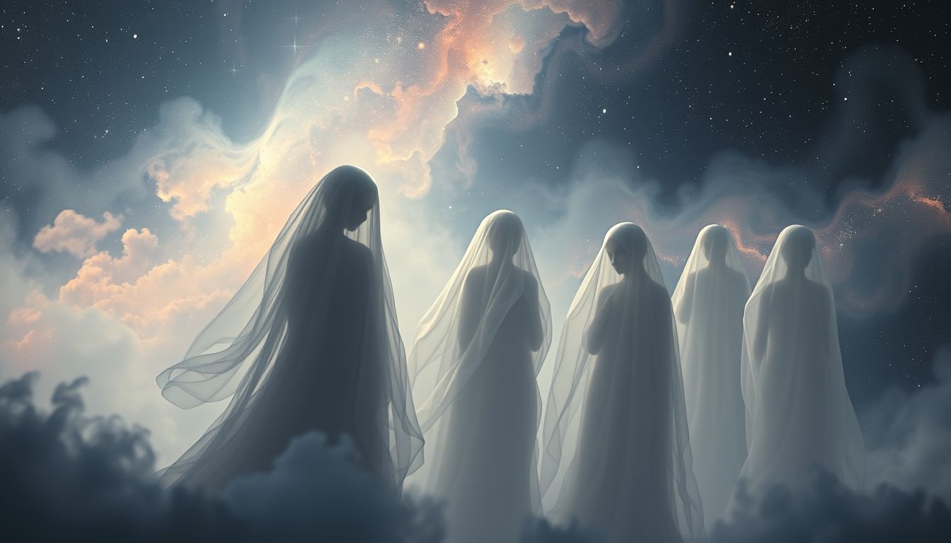 Ein weinendes Gefolge spiegelt innere Trauer und Verlustängste wider.