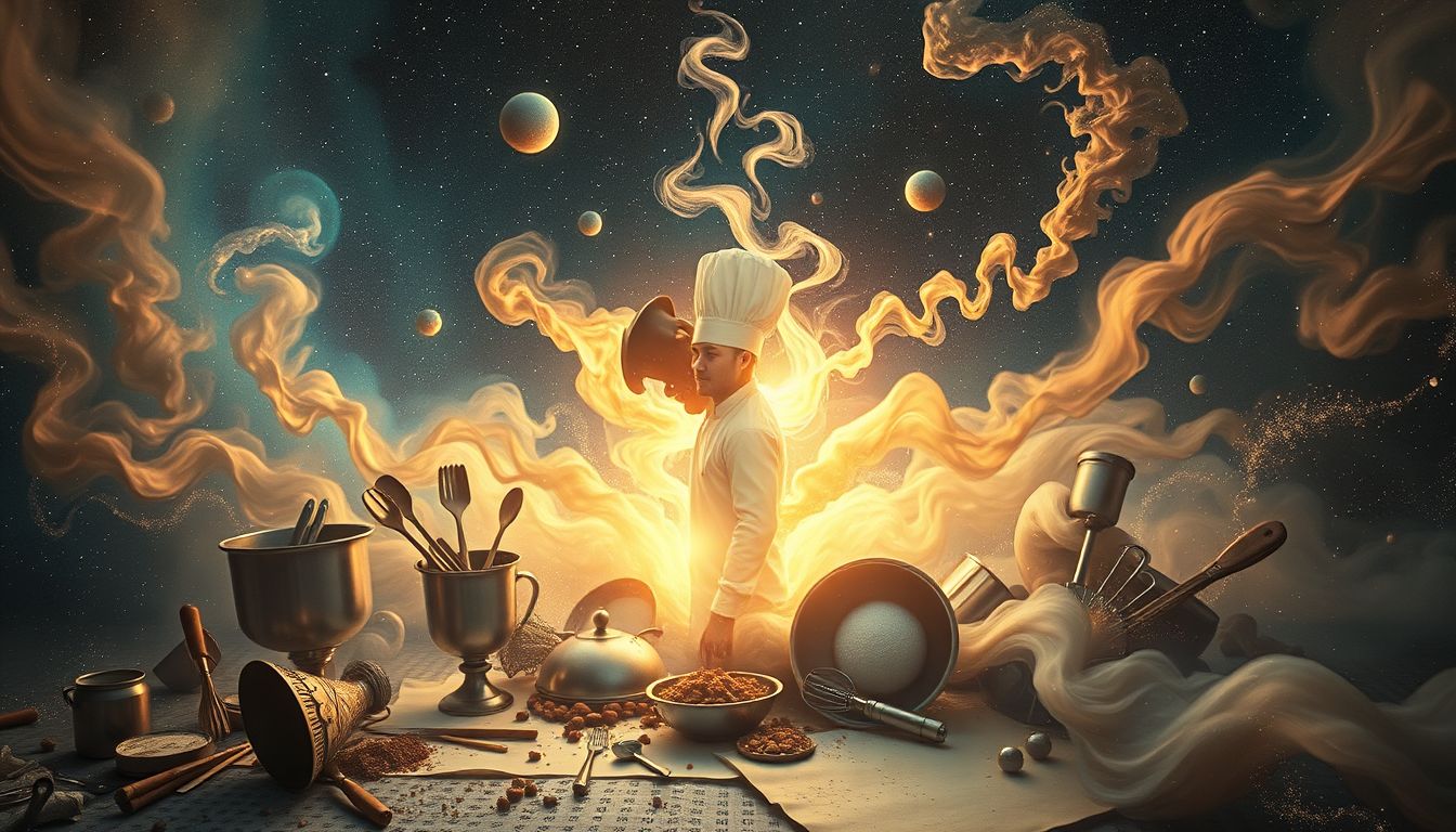 Ein schmutzige Küche symbolisiert innere Unordnung und Herausforderungen.