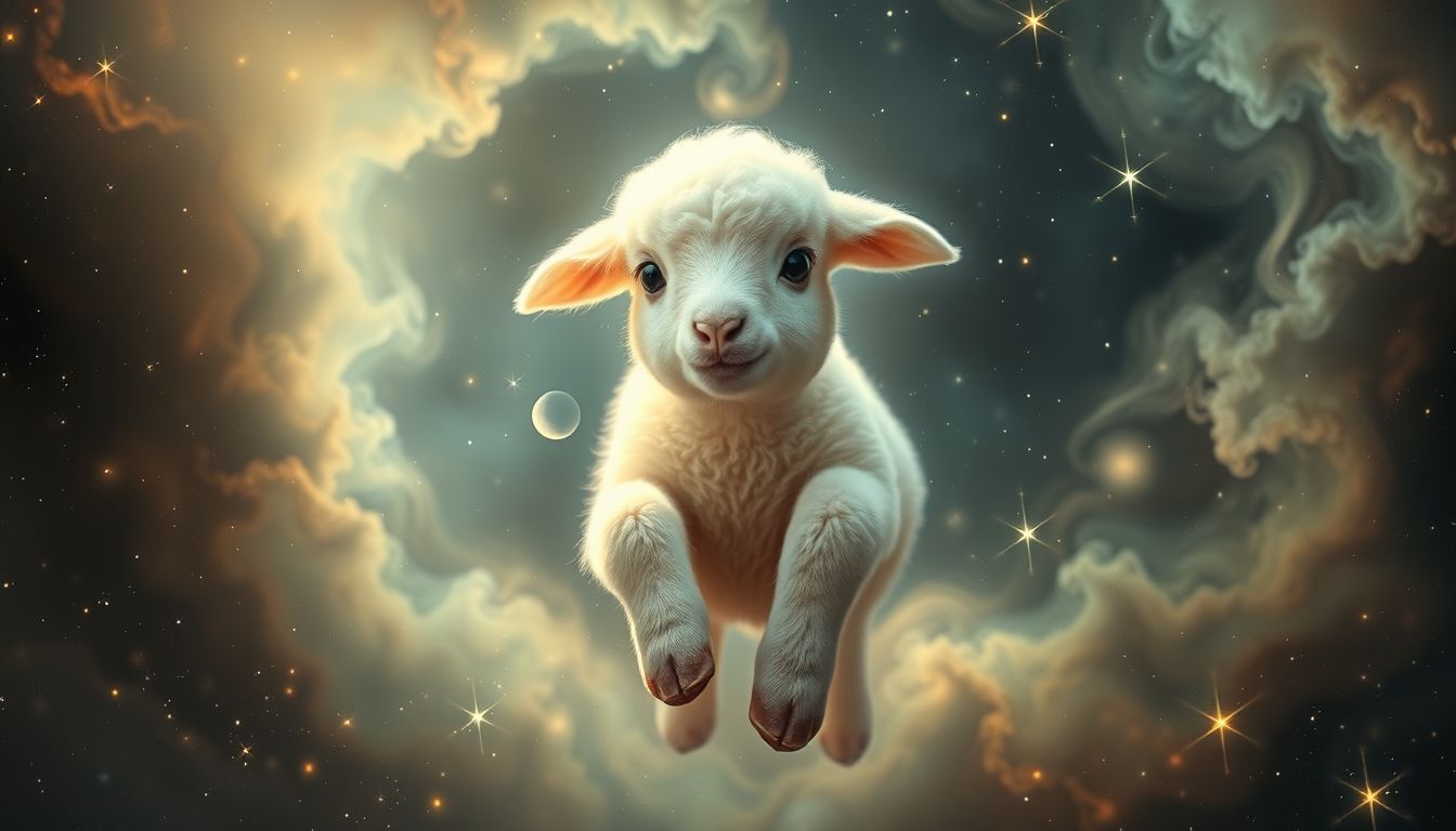 Ein sprechendes Lamm symbolisiert unerwartete Weisheit im Traum.