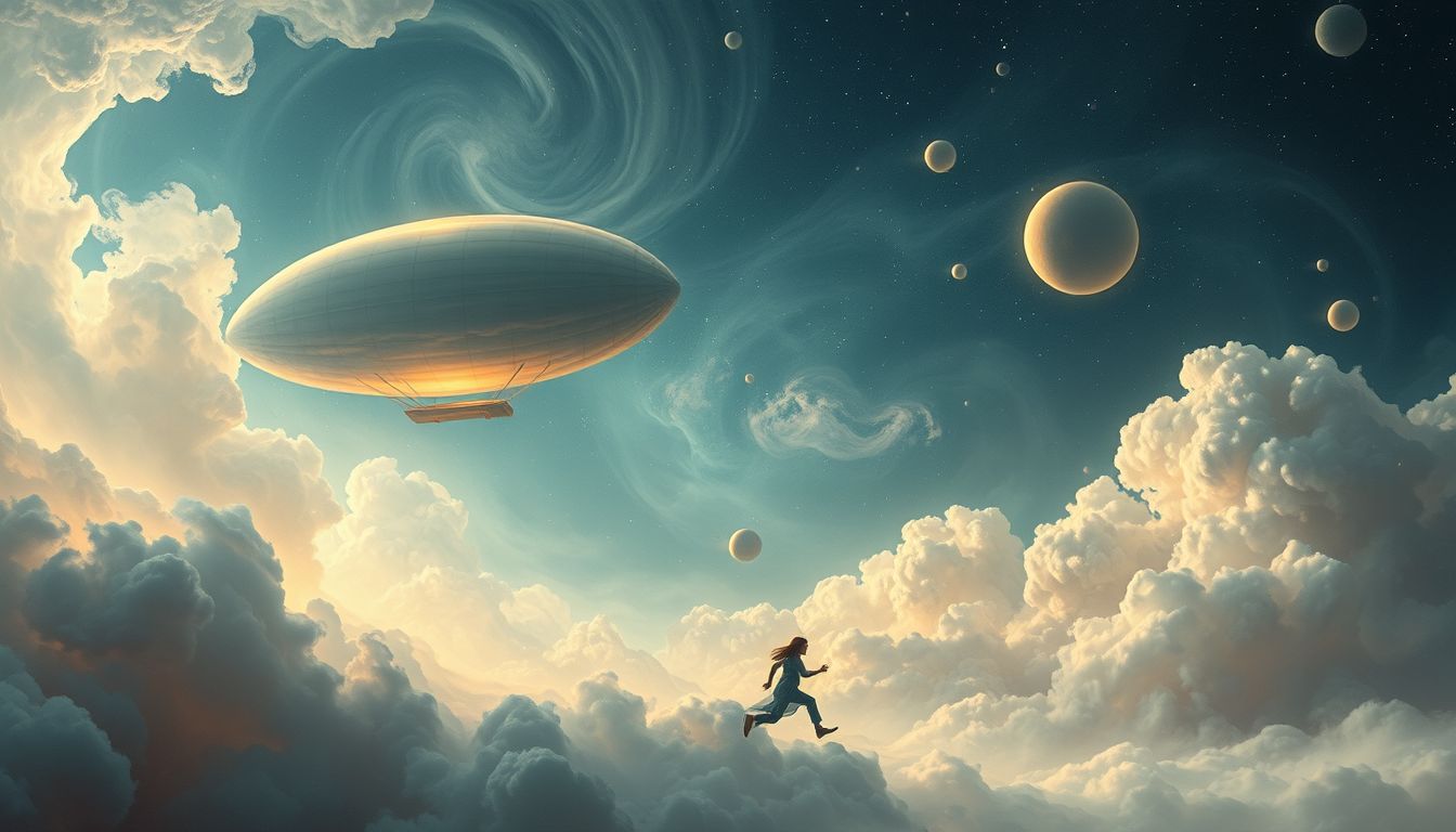 Ein Zeppelin jagt im Traum: Konflikte oder Kontrollverlust symbolisieren.