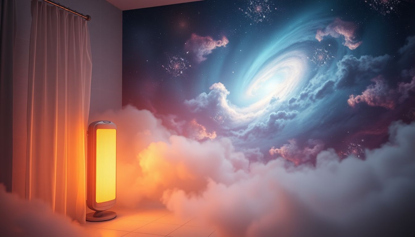 Ein Heiztraum im Bad symbolisiert innere Wärme und Reinigung.