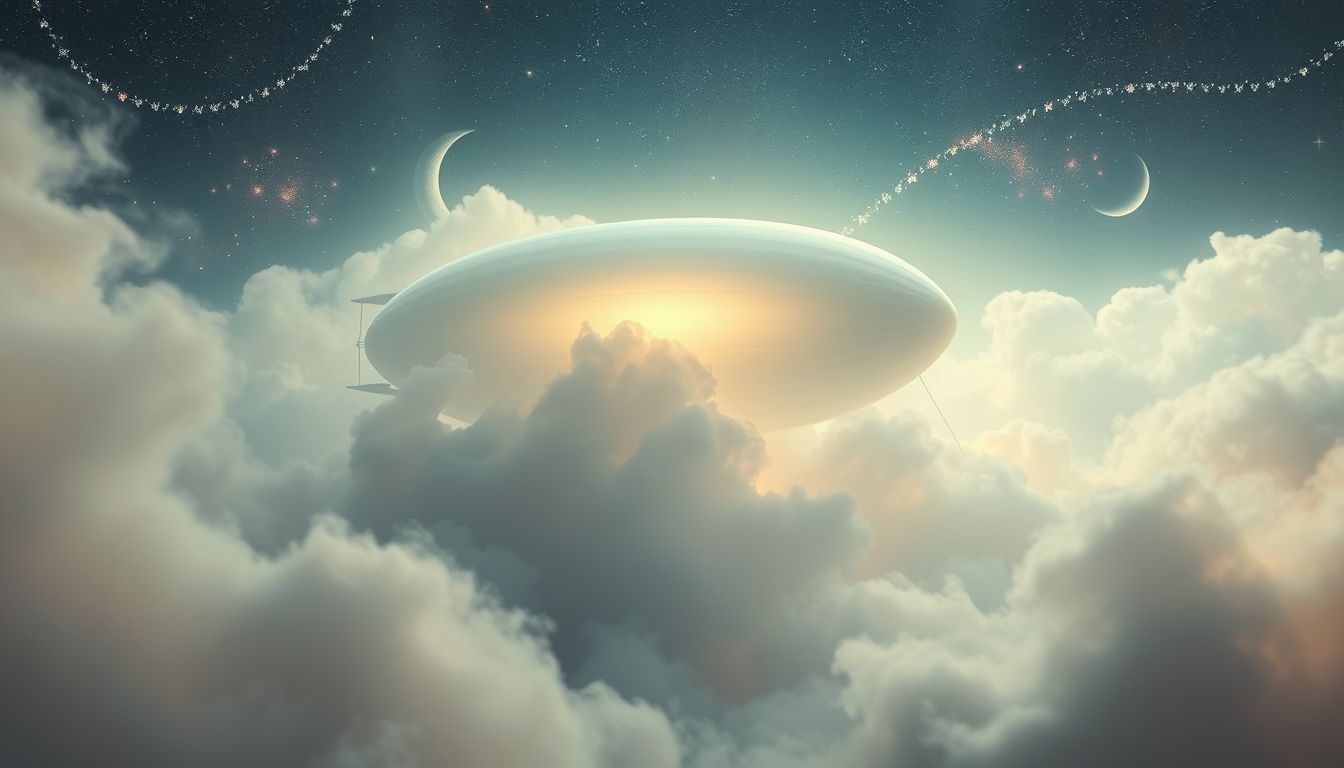 Ein versteckter Zeppelin symbolisiert verborgene Chancen im Traum.