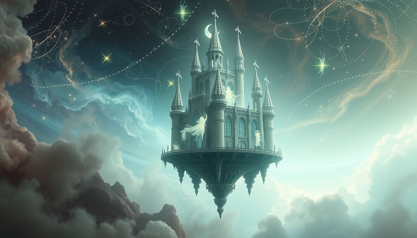 Eine Burg voller Geister symbolisiert unerledigte Ängste und Geheimnisse.