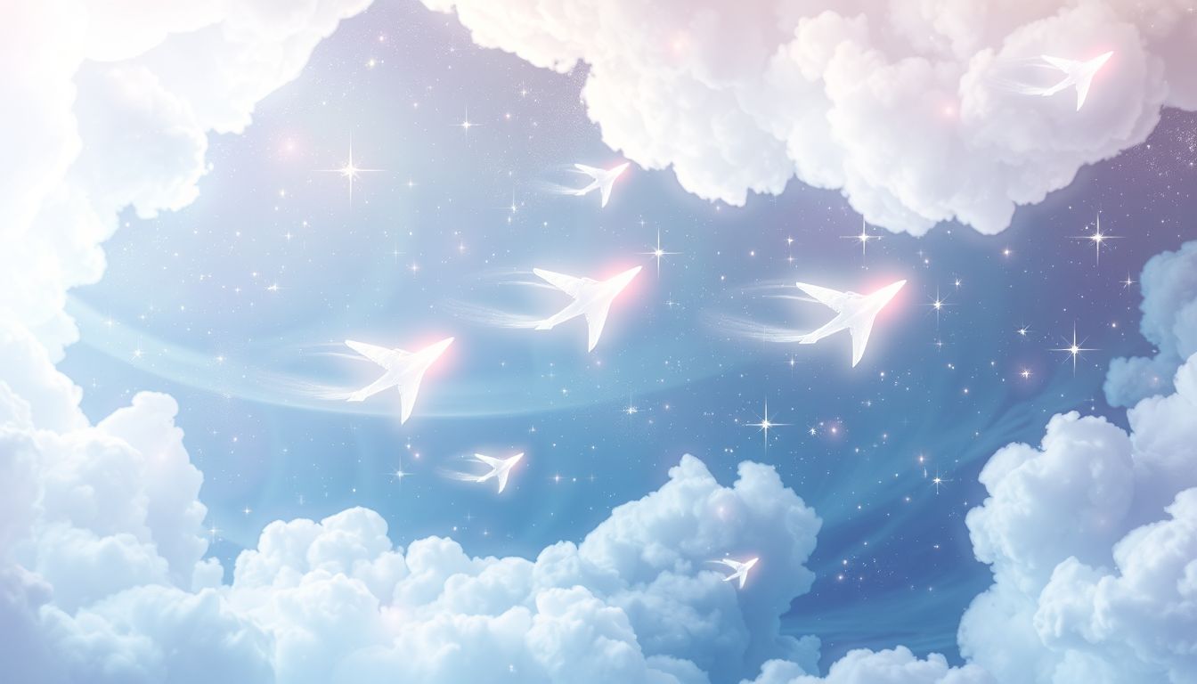 Fliegende Wolken symbolisieren Freiheit und neue Lebensperspektiven im Traum.