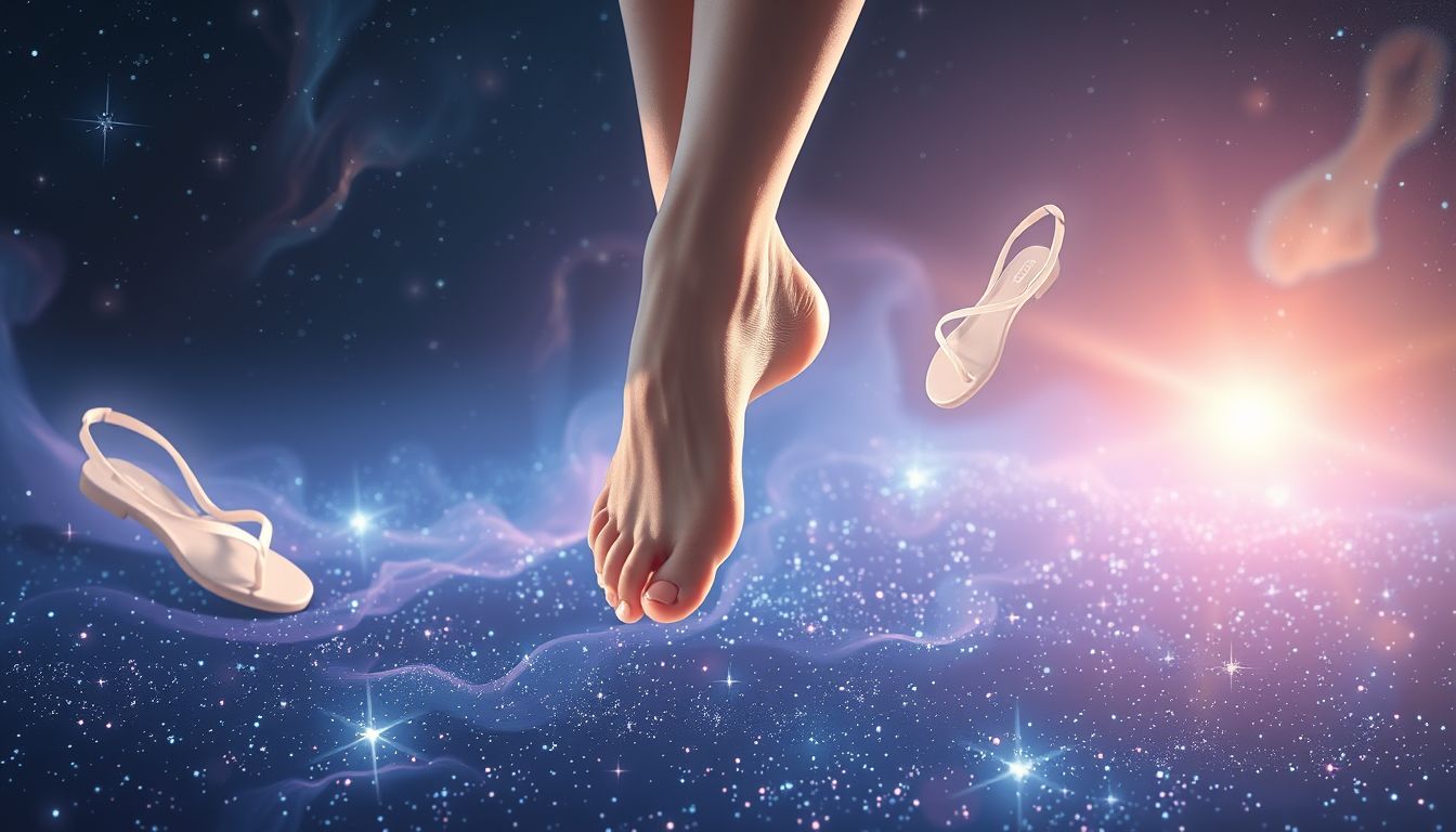 Barfuß laufen steht für Freiheit, Sandalen symbolisieren Schutz und Vorbereitung.