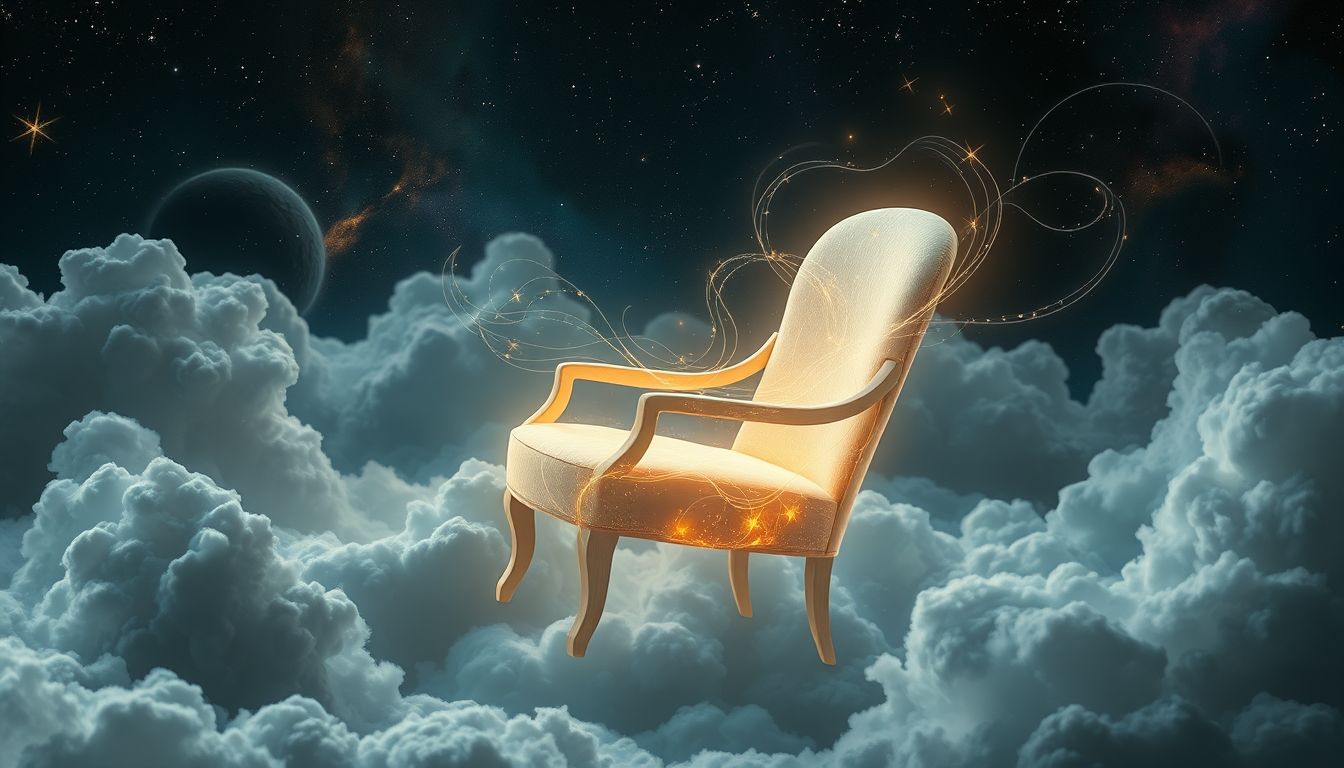 Ein sprechender Stuhl symbolisiert Kommunikation und innere Weisheit im Traum.