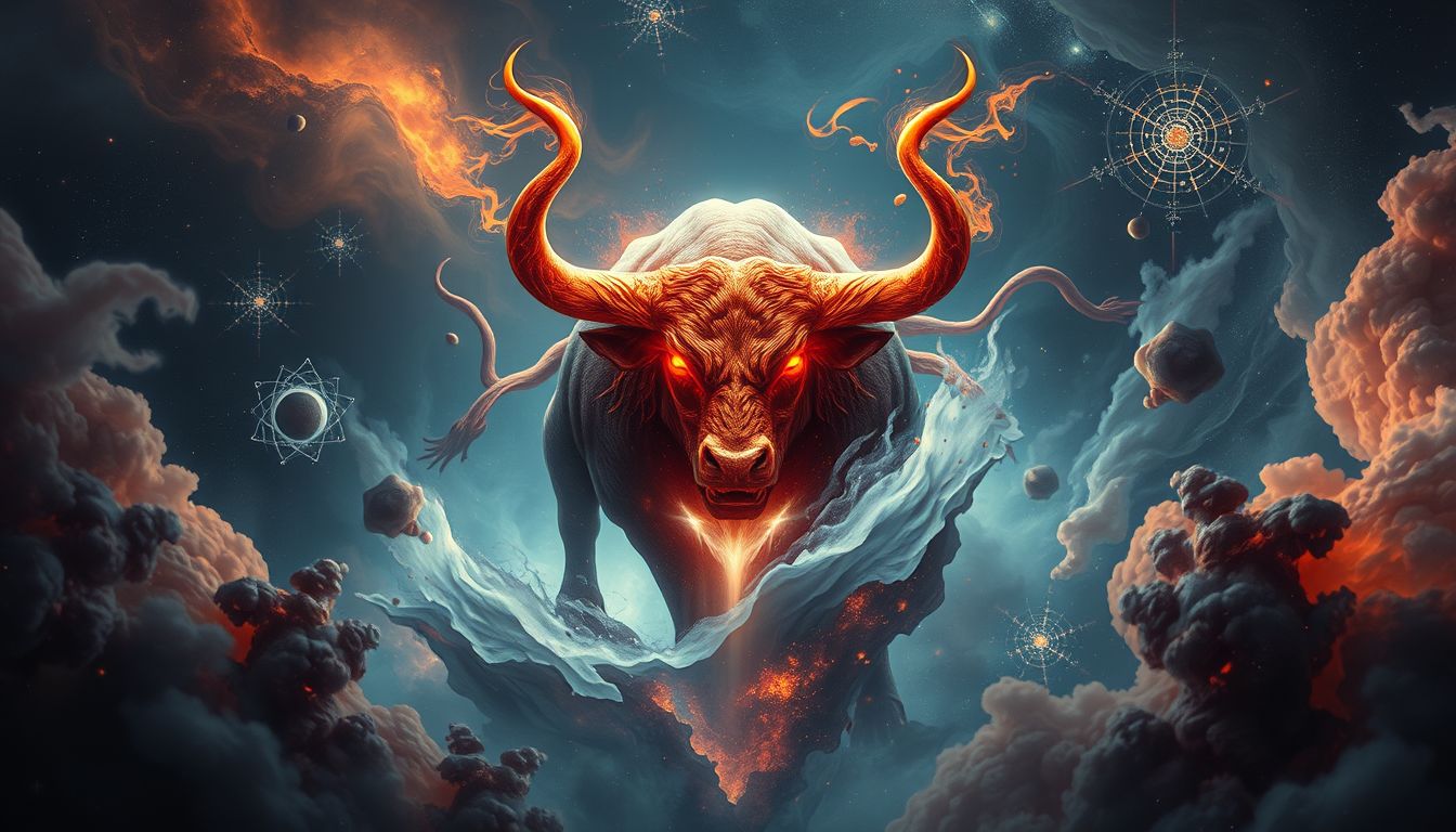Ein wütender Ochse im Traum symbolisiert unterdrückte Aggression.