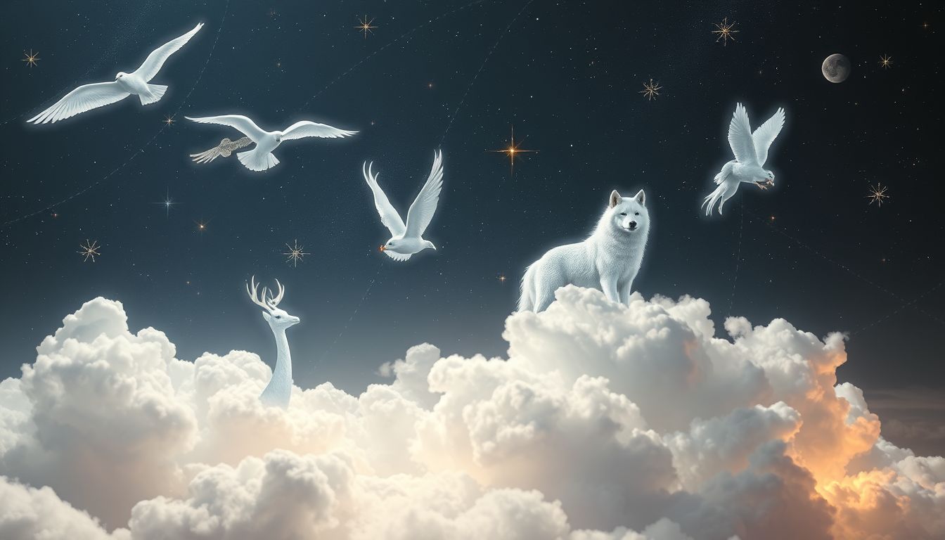 Wolken, die Tiere zeigen, symbolisieren kreative Gedanken und Freiheit.