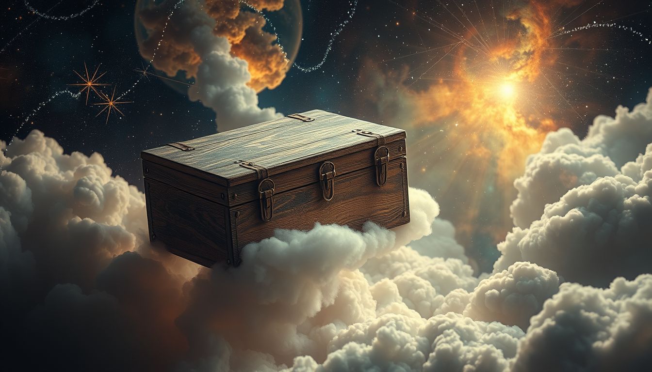 Ein alter Nähkasten symbolisiert verborgene kreativen Kräfte und Erinnerungen.