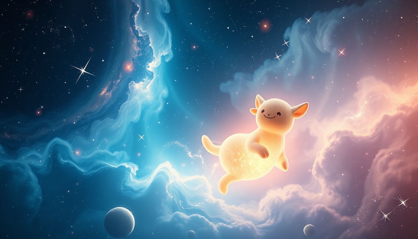 Fröhliche Tiere im Traum symbolisieren innere Zufriedenheit und Harmonie.