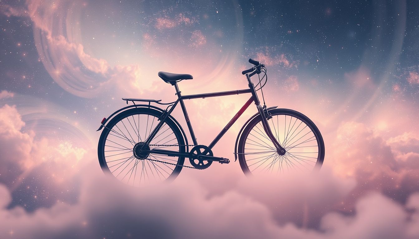 Eine Fahrradfahrt im Traum symbolisiert oft persönliche Freiheit und Balance.