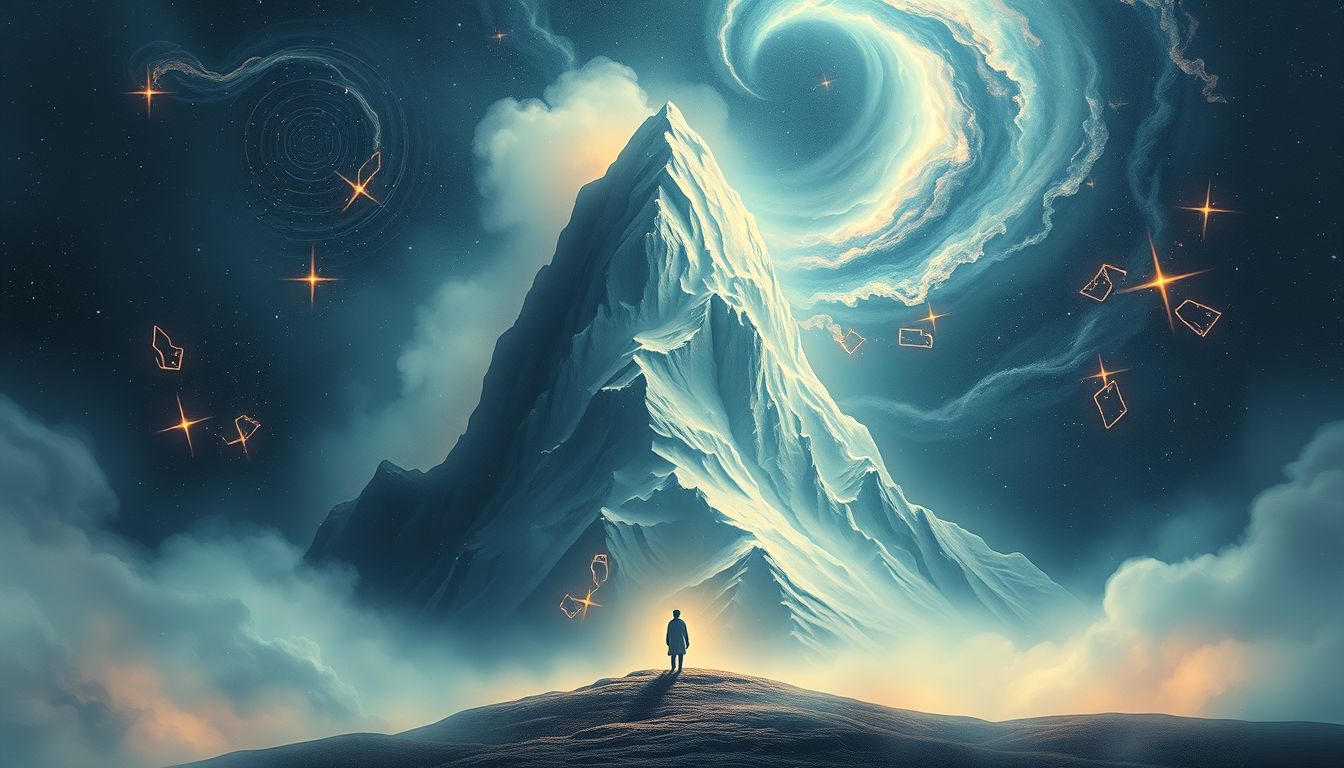 Im Lee eines Berges stehen symbolisiert Schutz vor inneren Konflikten.