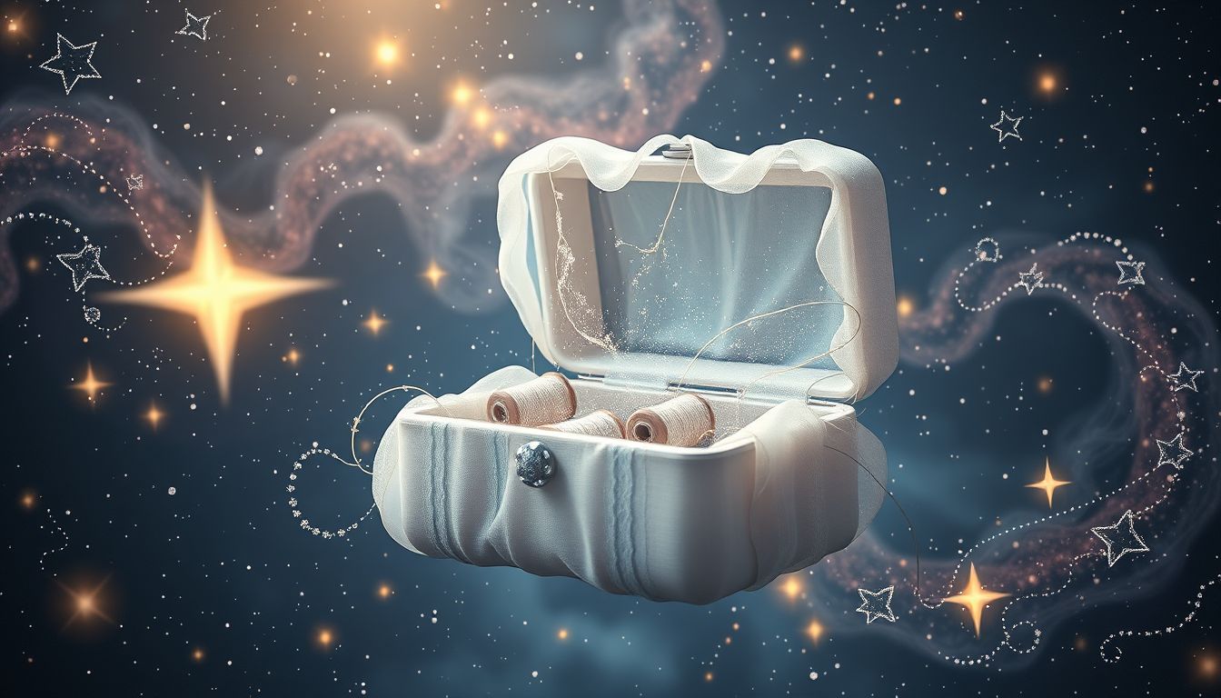 Ein Nähkasten ohne Faden symbolisiert verlorene Kreativität und Kontrolle.