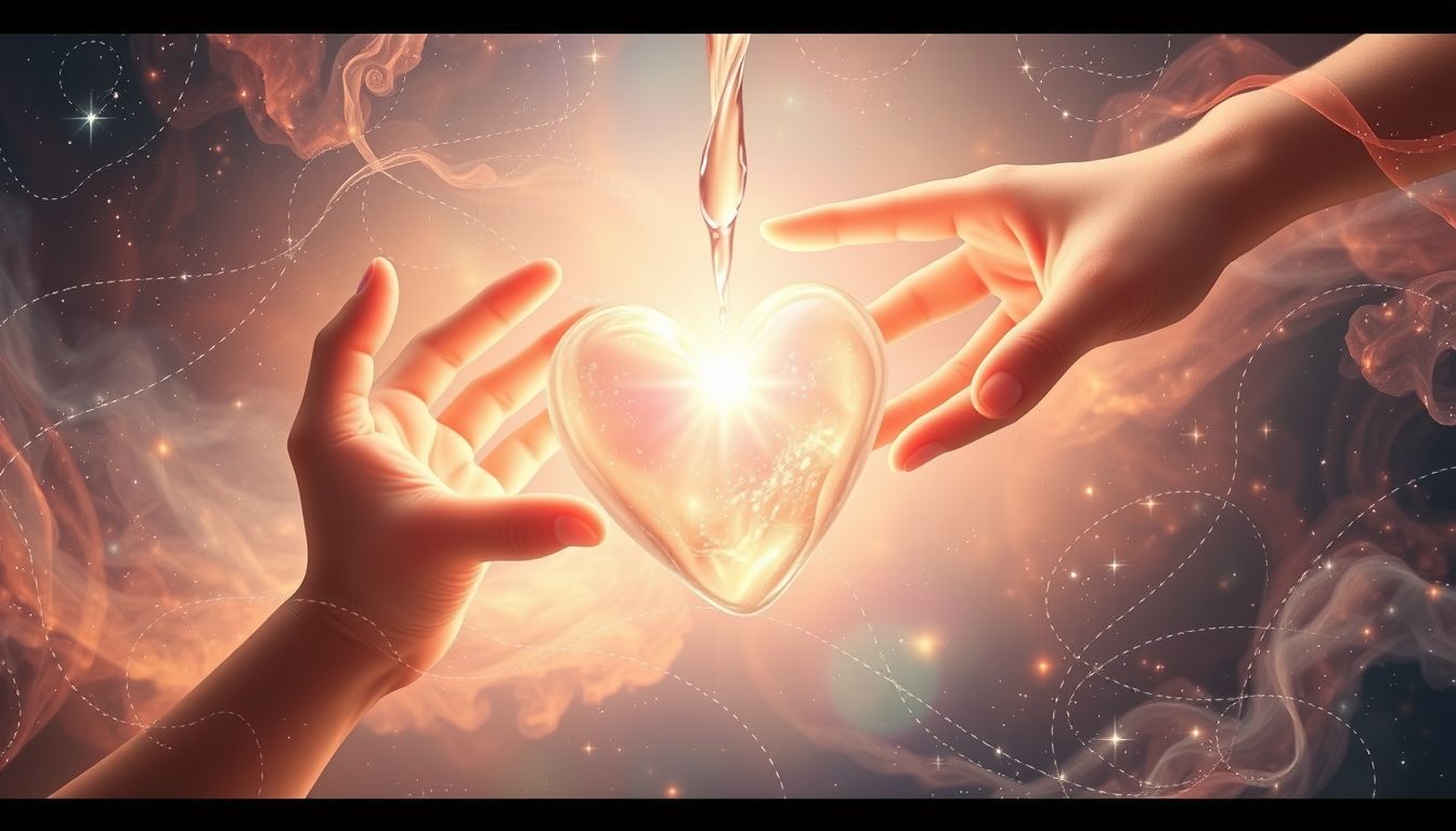 Auffüllen von Mitgefühl symbolisiert innere Heilung und emotionale Balance.