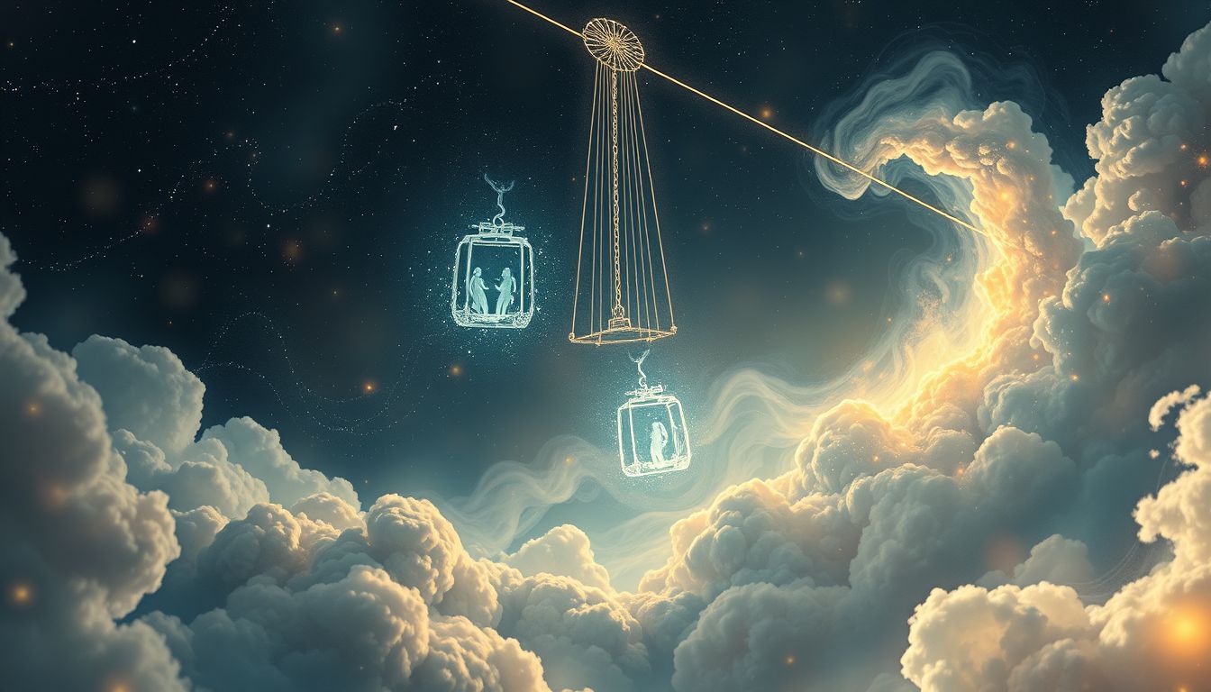 Der Seilbahn-Aufstieg symbolisiert Hilfe durch fremde Unterstützung im Traum.