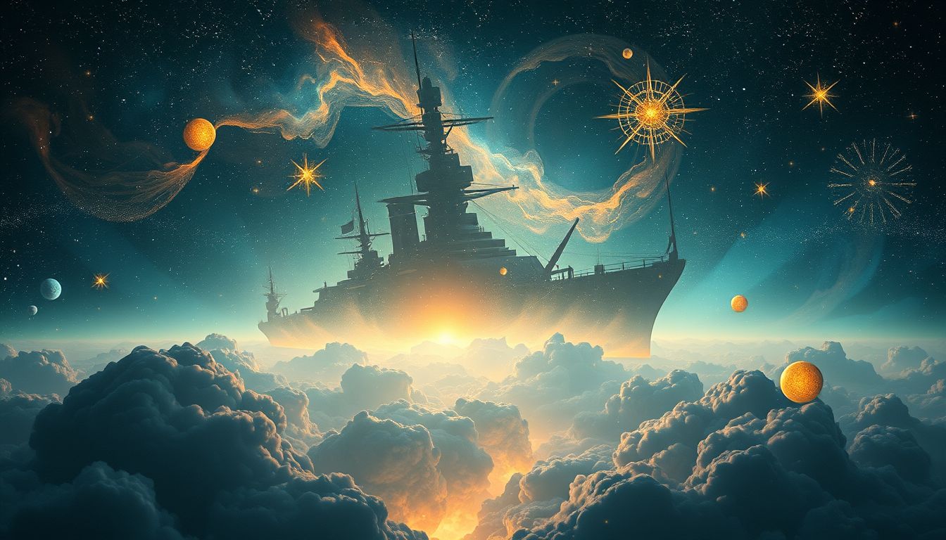 Ein Linienschiff in Reparatur symbolisiert innere Heilung und Erneuerung.