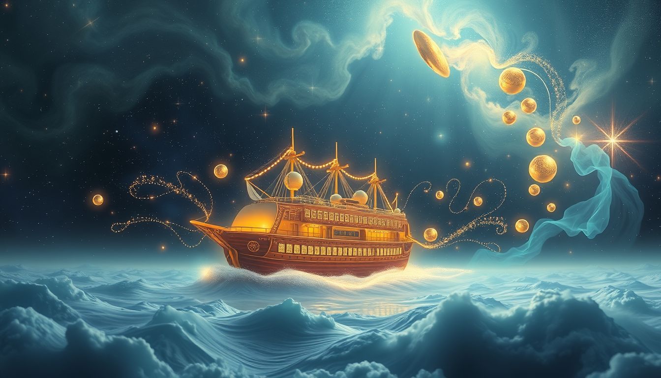 Ein Linienschiff symbolisiert verborgene Talente und großen Erfolg.