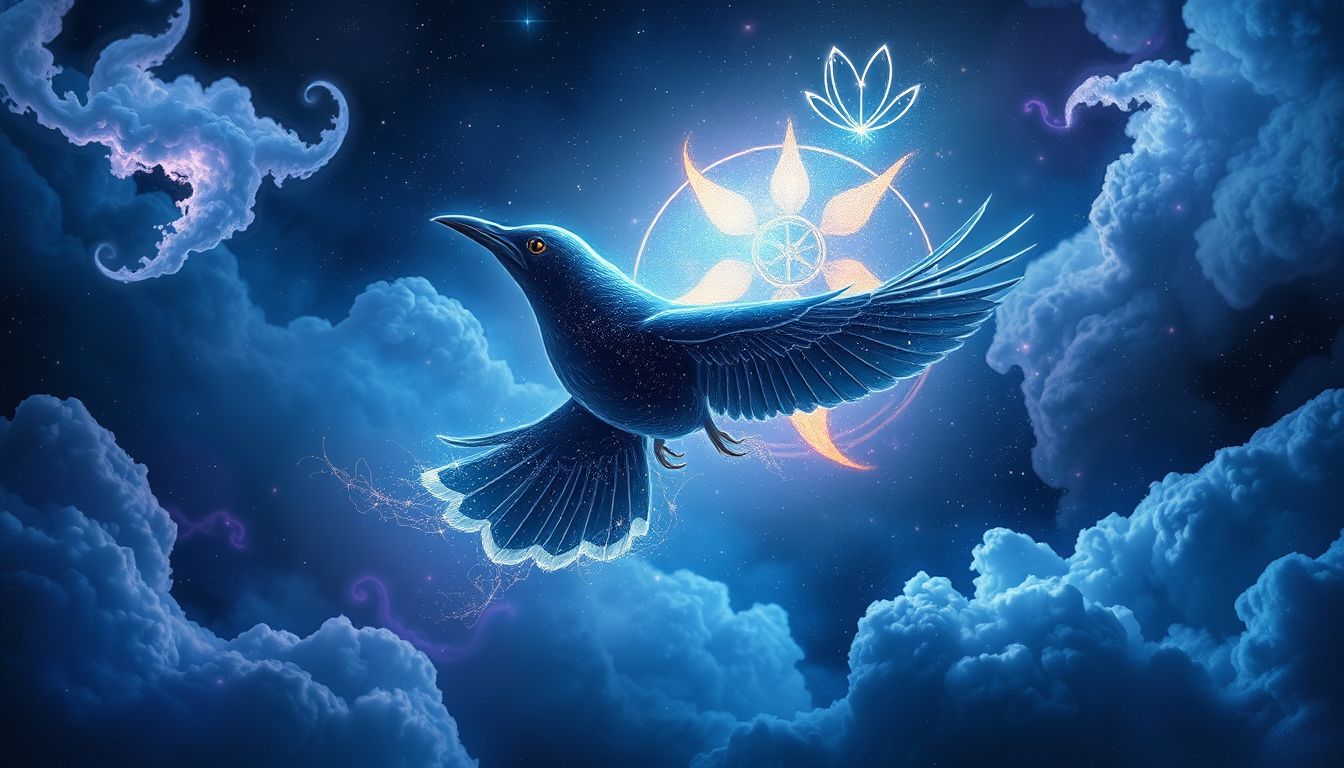 Eine Amsel als Bote symbolisiert wichtige, oft unerwartete Nachrichten.