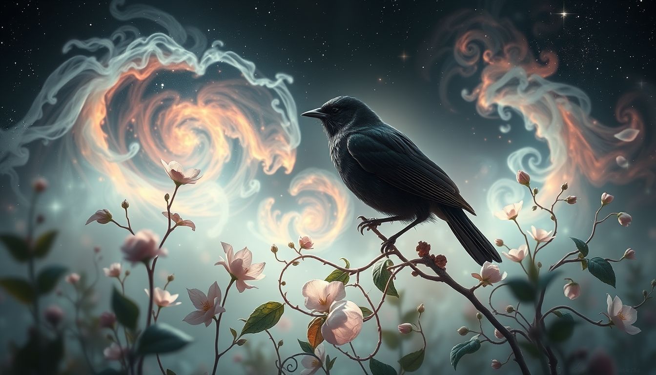 Eine Amsel im Garten symbolisiert Glück und Harmonie im Alltag.