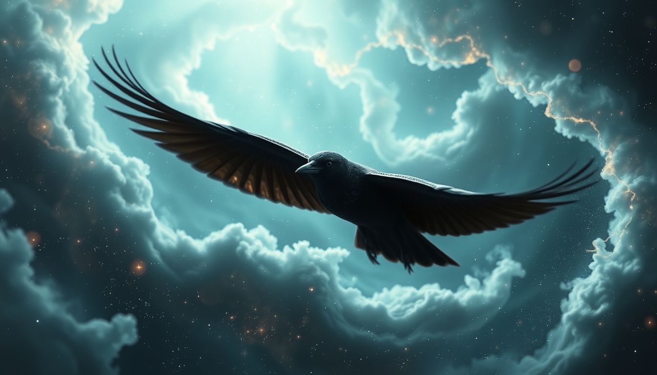 Eine fliegende Amsel symbolisiert Freiheit und neue Chancen im Traum.